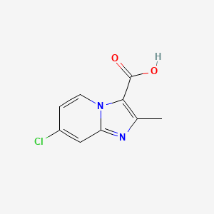 molecular formula C9H7ClN2O2 B1453319 7-Chloro-2-methylimidazo[1,2-a]pyridine-3-carboxylic acid CAS No. 1159829-22-7
