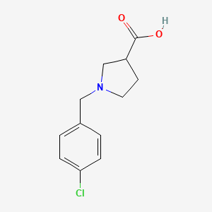 molecular formula C12H14ClNO2 B1453322 1-(4-Chlorobenzyl)pyrrolidine-3-carboxylic acid CAS No. 1086375-11-2