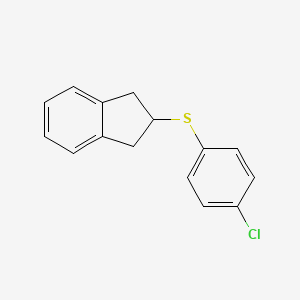 molecular formula C15H13ClS B14533257 2-(4-Chloro-phenylthio)indan CAS No. 62702-97-0