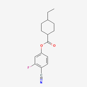 molecular formula C16H18FNO2 B1453327 4-Cyano-3-fluorophenyl trans-4-ethylcyclohexanecarboxylate CAS No. 90525-56-7
