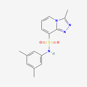 molecular formula C15H16N4O2S B1453328 N-(3,5-dimethylphenyl)-3-methyl-[1,2,4]triazolo[4,3-a]pyridine-8-sulfonamide CAS No. 1291486-94-6