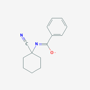 molecular formula C14H15N2O- B14533306 N-(1-Cyanocyclohexyl)benzenecarboximidate CAS No. 62722-86-5