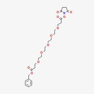 molecular formula C25H35NO11 B1453332 1-Benzyl 19-(2,5-dioxopyrrolidin-1-yl) 4,7,10,13,16-pentaoxanonadecane-1,19-dioate CAS No. 1263044-84-3