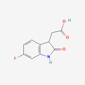 (6-Fluoro-2-oxo-2,3-dihydro-1H-indol-3-yl)acetic acid