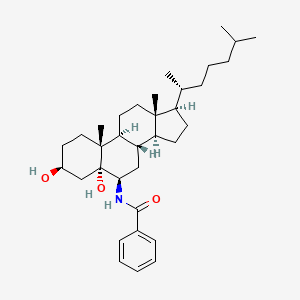 molecular formula C34H53NO3 B14533371 N-[(3beta,5alpha,6beta)-3,5-Dihydroxycholestan-6-yl]benzamide CAS No. 62684-27-9