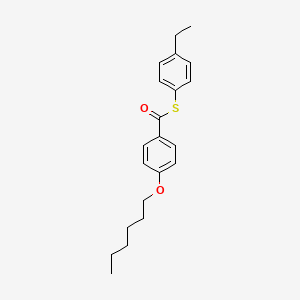 molecular formula C21H26O2S B14533396 S-(4-Ethylphenyl) 4-(hexyloxy)benzene-1-carbothioate CAS No. 62525-95-5