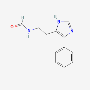 molecular formula C12H13N3O B14533426 N-[2-(4-phenyl-1H-imidazol-5-yl)ethyl]formamide CAS No. 62349-78-4