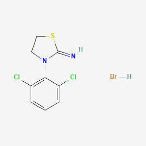 molecular formula C9H9BrCl2N2S B1453343 3-(2,6-Dichlorophenyl)-1,3-thiazolidin-2-imine hydrobromide CAS No. 40524-26-3