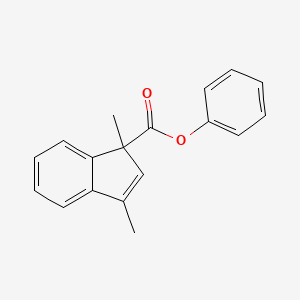 molecular formula C18H16O2 B14533433 Phenyl 1,3-dimethyl-1H-indene-1-carboxylate CAS No. 62291-81-0