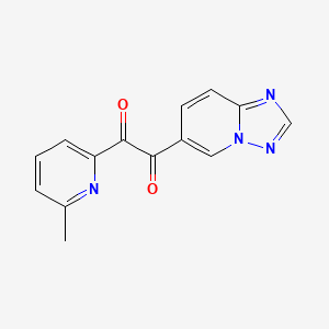 molecular formula C14H10N4O2 B1453347 1-([1,2,4]Triazolo[1,5-a]pyridin-6-yl)-2-(6-methylpyridin-2-yl)ethane-1,2-dione CAS No. 356560-84-4