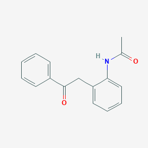 molecular formula C16H15NO2 B14533544 N-[2-(2-Oxo-2-phenylethyl)phenyl]acetamide CAS No. 62641-44-5