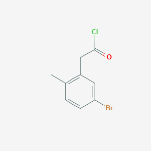 molecular formula C9H8BrClO B1453360 (5-Bromo-2-methylphenyl)acetyl chloride CAS No. 1031387-31-1