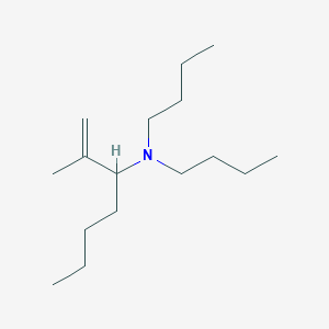 molecular formula C16H33N B14533609 N,N-Dibutyl-2-methylhept-1-en-3-amine CAS No. 62721-76-0