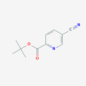molecular formula C11H12N2O2 B1453363 Tert-butyl 5-cyano-2-pyridinecarboxylate CAS No. 1228182-78-2