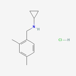 molecular formula C12H18ClN B1453364 N-(2,4-Dimethylbenzyl)cyclopropylamine hydrochloride CAS No. 1257535-57-1