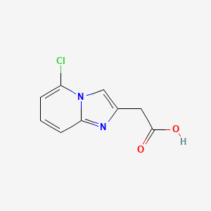 molecular formula C9H7ClN2O2 B1453367 2-(5-Chloroimidazo[1,2-a]pyridin-2-yl)acetic acid CAS No. 1215412-60-4