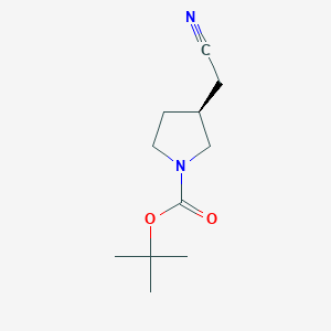molecular formula C11H18N2O2 B1453373 (S)-Tert-butyl 3-(cyanomethyl)pyrrolidine-1-carboxylate CAS No. 1187931-76-5