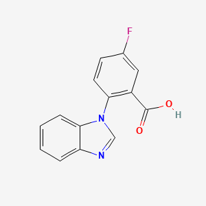 2-(1H-1,3-benzodiazol-1-yl)-5-fluorobenzoic acid
