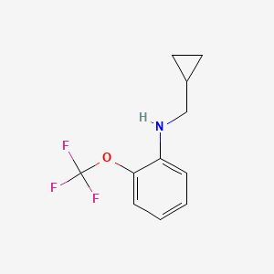 molecular formula C11H12F3NO B1453380 Cyclopropylmethyl-(2-trifluoromethoxy-phenyl)-amine CAS No. 1156163-83-5