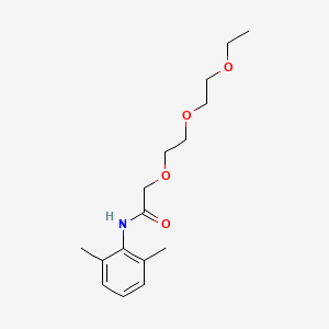 molecular formula C16H25NO4 B14533826 N-(2,6-Dimethylphenyl)-2-[2-(2-ethoxyethoxy)ethoxy]acetamide CAS No. 62593-60-6