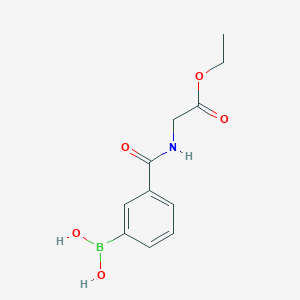 molecular formula C11H14BNO5 B1453388 Ethyl (3-boronobenzoylamino)acetate CAS No. 1072945-97-1