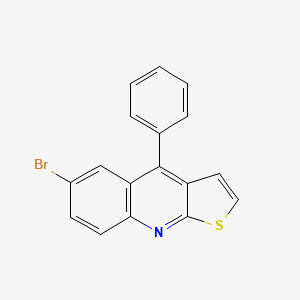 molecular formula C17H10BrNS B14533922 6-Bromo-4-phenylthieno[2,3-B]quinoline CAS No. 62452-42-0