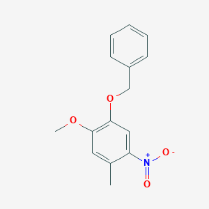 molecular formula C15H15NO4 B014534 4-苄氧基-5-甲氧基-2-硝基甲苯 CAS No. 121086-26-8