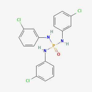 molecular formula C18H15Cl3N3OP B14534071 N,N',N''-Tris(3-chlorophenyl)phosphoric triamide CAS No. 62480-07-3
