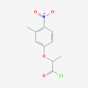molecular formula C10H10ClNO4 B1453416 2-(3-甲基-4-硝基苯氧基)丙酰氯 CAS No. 1160257-30-6