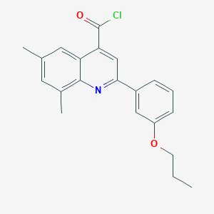 B1453419 6,8-Dimethyl-2-(3-propoxyphenyl)quinoline-4-carbonyl chloride CAS No. 1160262-95-2