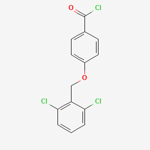 molecular formula C14H9Cl3O2 B1453423 4-[(2,6-Dichlorobenzyl)oxy]benzoyl chloride CAS No. 1160250-95-2