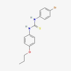 molecular formula C16H17BrN2OS B14534257 N-(4-Bromophenyl)-N'-(4-propoxyphenyl)thiourea CAS No. 62178-48-7