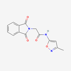 molecular formula C14H11N3O4 B1453426 2-(1,3-dioxoisoindolin-2-yl)-N-(3-methylisoxazol-5-yl)acetamide CAS No. 1049291-84-0