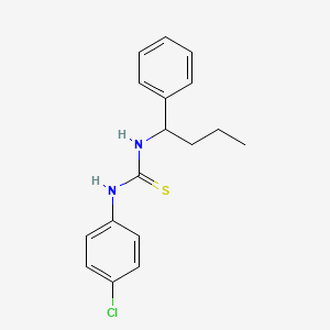molecular formula C17H19ClN2S B14534262 N-(4-Chlorophenyl)-N'-(1-phenylbutyl)thiourea CAS No. 62466-40-4