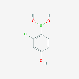 molecular formula C6H6BClO3 B1453429 2-Chloro-4-hydroxyphenylboronic acid CAS No. 766549-26-2