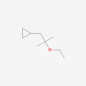 molecular formula C9H18O B14534295 (2-Ethoxy-2-methylpropyl)cyclopropane CAS No. 62456-19-3