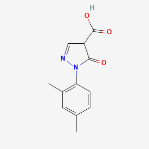 molecular formula C12H12N2O3 B1453437 1-(2,4-dimethylphenyl)-5-oxo-4,5-dihydro-1H-pyrazole-4-carboxylic acid CAS No. 1204297-52-8
