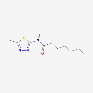 molecular formula C10H17N3OS B14534385 N-(5-methyl-1,3,4-thiadiazol-2-yl)heptanamide CAS No. 62347-18-6