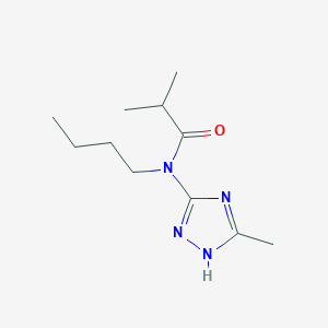 molecular formula C11H20N4O B14534473 N-Butyl-2-methyl-N-(5-methyl-1H-1,2,4-triazol-3-YL)propanamide CAS No. 62400-35-5