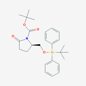 molecular formula C26H35NO4Si B145345 tert-butyl (2R)-2-[[tert-butyl(diphenyl)silyl]oxymethyl]-5-oxopyrrolidine-1-carboxylate CAS No. 138629-30-8
