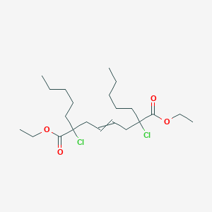 molecular formula C22H38Cl2O4 B14534581 Diethyl 2,7-dichloro-2,7-dipentyloct-4-enedioate CAS No. 62425-48-3