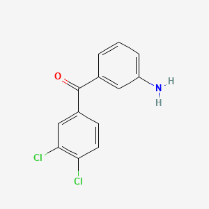 molecular formula C13H9Cl2NO B14534620 Methanone, (3-aminophenyl)(3,4-dichlorophenyl)- CAS No. 62261-50-1