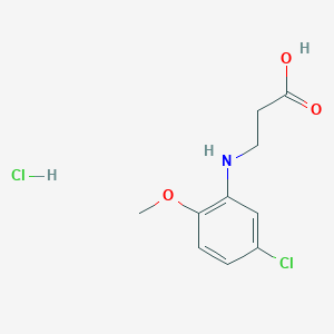 molecular formula C10H13Cl2NO3 B1453463 3-[(5-Chloro-2-methoxyphenyl)amino]propanoic acid hydrochloride CAS No. 1193390-47-4