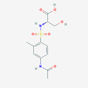 molecular formula C12H16N2O6S B14534635 N-(4-Acetamido-2-methylbenzene-1-sulfonyl)-L-serine CAS No. 62374-85-0