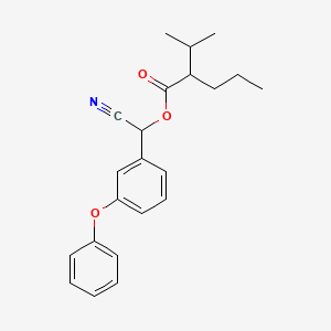 molecular formula C22H25NO3 B14534640 Cyano(3-phenoxyphenyl)methyl 2-(propan-2-yl)pentanoate CAS No. 62391-97-3