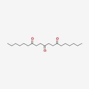 molecular formula C19H34O3 B14534666 Nonadecane-7,10,13-trione CAS No. 62619-53-8
