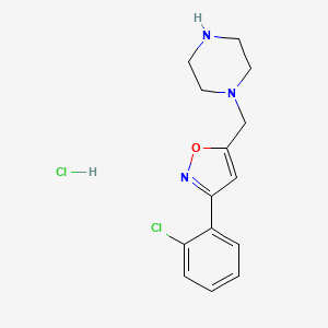 3-(2-Chlorophenyl)-5-(piperazin-1-ylmethyl)isoxazole hydrochloride