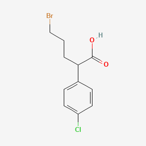 molecular formula C11H12BrClO2 B1453472 5-Bromo-2-(4-chlorophenyl)pentanoic acid CAS No. 1017789-33-1