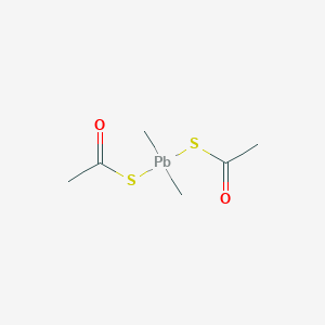 molecular formula C6H12O2PbS2 B14534741 Bis(acetylsulfanyl)(dimethyl)plumbane CAS No. 62560-48-9