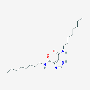 molecular formula C21H38N4O2 B14534770 N~4~,N~5~-Dioctyl-1H-imidazole-4,5-dicarboxamide CAS No. 62255-02-1